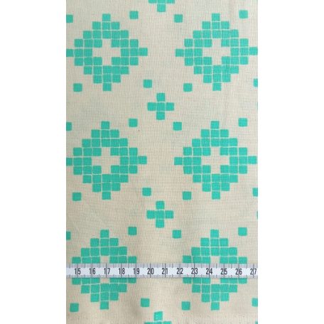 Cotton + Steel - 0004008 - Menta-ekrü, mozaikcsempe