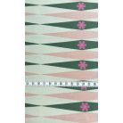 Cotton + Steel - 0015002 - Zöld-rózsaszín rombuszok
