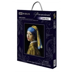  Riolis keresztszemes prémium készlet - Lány gyöngy fülbevalóval