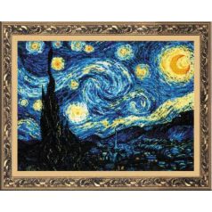   Riolis 1088 - Csillagos éj keresztszemes készlet - 40 x 30 cm