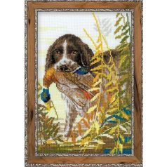   Riolis 1151- Vadászkutya keresztszemes készlet - 18 x 27 cm