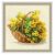 Riolis 1502- Sárga virágos kosár keresztszemes készlet - 25 x 25 cm