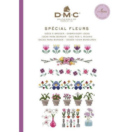 DMC keresztszemes mintafüzet - Különleges virágok - 15626F
