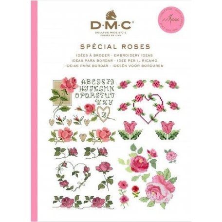 DMC keresztszemes mintafüzet - Rózsák - 15821-22