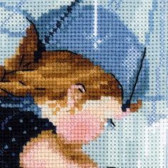 Riolis keresztszemes készlet - Az esernyő alatt - 1720