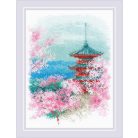 Riolis keresztszemes készlet - Sakura Pagoda - 1743