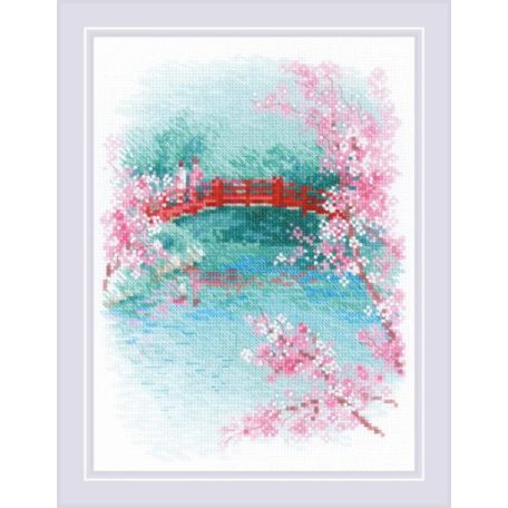 Riolis keresztszemes készlet - Sakura Bridge - 1745