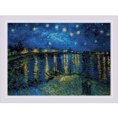  Riolis keresztszemes készlet - Csillagos éj a Rhone felett - 1884