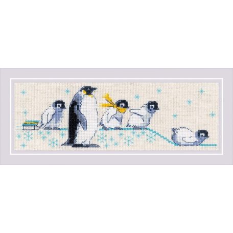 Riolis keresztszemes készlet - Pingvin család - 1975