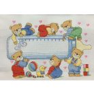 Vervaco retro  keresztszemes készlet - 6 mackó és a cumisüveg - 70649