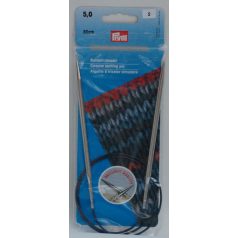   Körkötőtű 5,0 mm - ezüst bevonattal 80 cm damilrésszel - Prym_212164