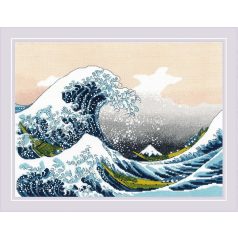 Riolis keresztszemes készlet - Hokusai: A hullám - 2186