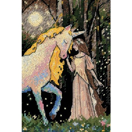 Riolis keresztszemes hímzés - Mese az unikornisról