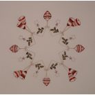 Rico előnyomott terítő készlet - Harangok és magyal ág - 25903.00.67