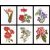 Thea Gouverneur 3081A -   Virágok a kertből válogatás I. 6 darab keresztszemes - 6x17x20cm
