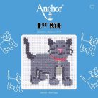 Anchor 1st Kit keresztszemes készlet gyerekeknek - Szürke cica - 10009