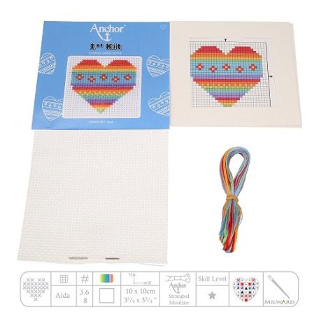 Anchor 1st Kit keresztszemes készlet gyerekeknek - Szív - 3690000-10011