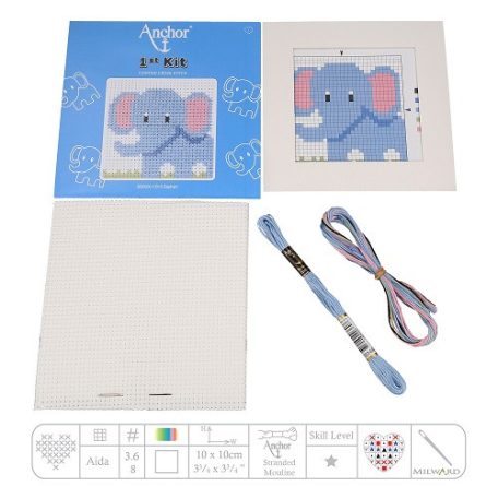 Anchor 1st Kit keresztszemes készlet gyerekeknek - Elefánt - 3690000-10018