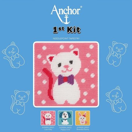 Anchor 1st Kit gobelin készlet gyerekeknek - Fehér cica – 3690000-20021