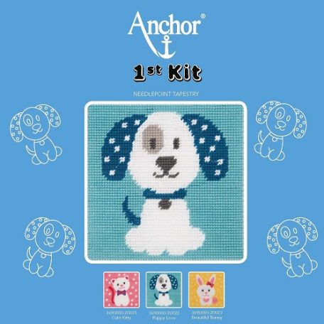 Anchor 1st Kit gobelin készlet gyerekeknek - Fehér kutyus – 3690000-20022