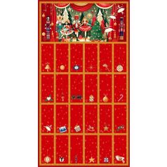 Stof adventi kalendárium panel - Diótörő - 4504-170