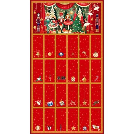 Stof adventi kalendárium panel - Diótörő - 4504-170