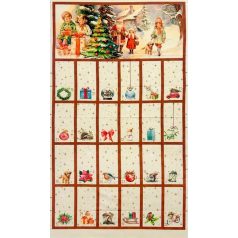   Stof adventi kalendárium panel - Múltidéző hangulat - 4504-172