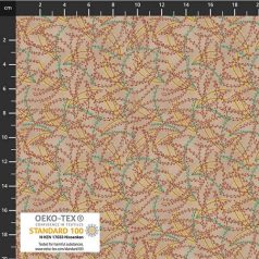 Stof Basic pamutvászon – barna vonalak - 4514-033