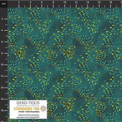Stof Basic pamutvászon – zöld sejtminta - 4514-037
