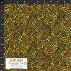 Stof Basic pamutvászon – barna sejtminta - 4514-040