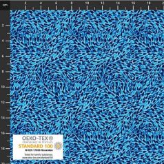 Stof Basic pamutvászon – kék cseppek - 4514-050