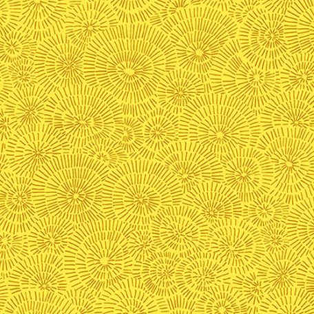 Stof Fabrics pamutvászon - Sárga - körmintával - utolsó darab 52x112 cm