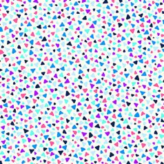   Stof Fabrics pamutvászon - Színes háromszögek fehér alapon - 4515-241