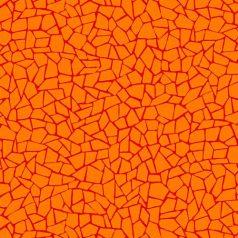   Stof Fabrics pamutvászon - Narancssárga - piros vonalakkal - 4515-259