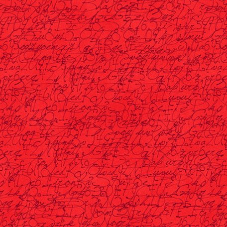 Stof Fabrics pamutvászon - Piros - írott mintával - 4515-277