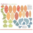 Pamutvászon - Pumpkin Spice by Nancy Archer - Sütőtök panel madárral