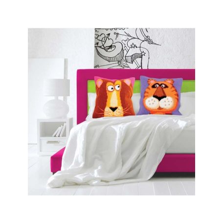 CDA keresztszemes párna - Leó az oroszlán - 5180