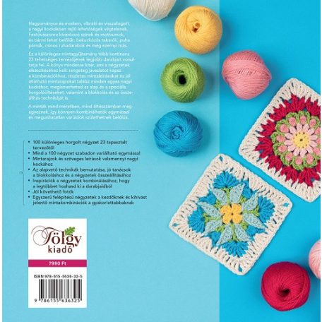 100 modern horgolt négyzet - könyv
