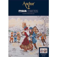   Anchor Maia Collection - Karácsonyi korcsolyázók keresztszemes készlet - 05045