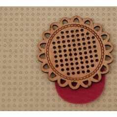 Make It - Hímezhető fa medál - Virág - 585167B