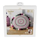 Anchor horgoló készlet - Mandala párna szürkészöld színekben - 09062