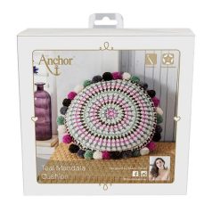   Anchor horgoló készlet - Mandala párna szürkészöld színekben - 09062