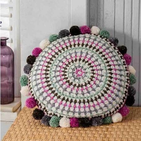 Anchor horgoló készlet - Mandala párna szürkészöld színekben - 09062