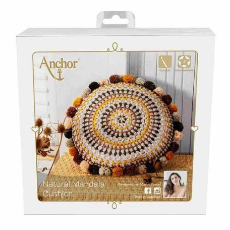 Anchor horgoló készlet - Mandala párna natúr színekben - 09063