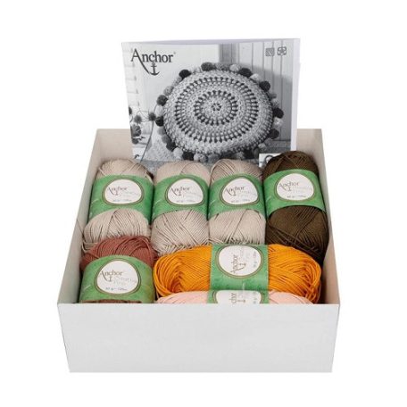 Anchor horgoló készlet - Mandala párna natúr színekben - 09063