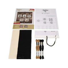   Anchor keresztszemes készlet - Karácsonyi díszek barnában - AKE0016-00002