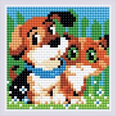 Diamond Mosaic készlet - Kutya és cica - AM0029