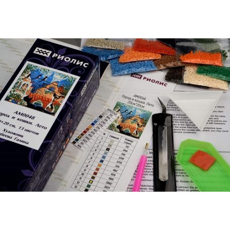 Riolis Diamond Mosaic készlet - Nyári cicák - AM0048