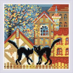 Riolis Diamond Mosaic készlet - Őszi cicák - AM0049