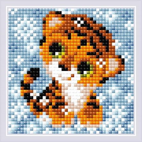 Riolis Diamond Mosaic készlet - Kis tigris - AM0064